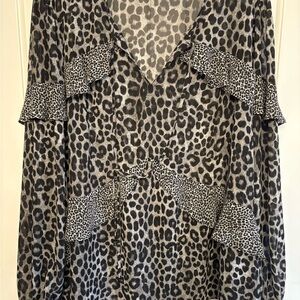 Michael Kors Stylish Leopard Print Women's Top
